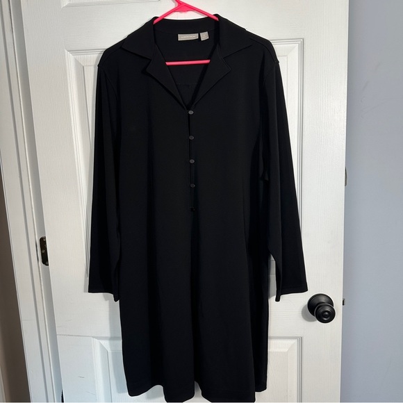 Nordstrom size 1X duster/jacket, button front, knee length, fall - Picture 2 of 11